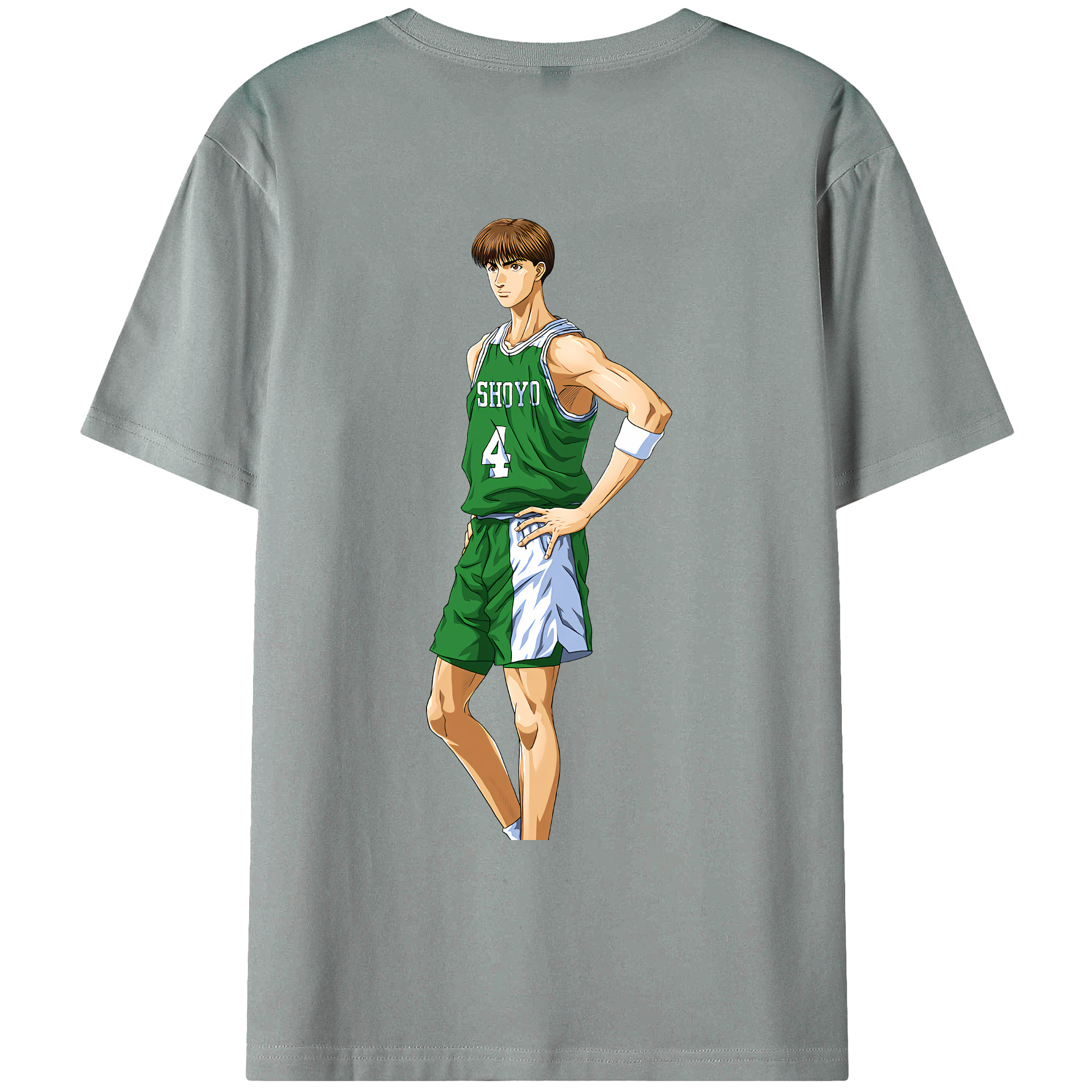（画像用） SLAM DUNK／スラムダンク 綿100％ メンズ半袖Tシャツ（バックプリント） 通気性